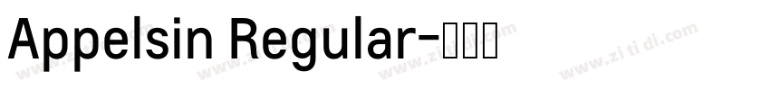 Appelsin Regular字体转换